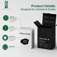 Sachet de café filtre imprimé numériquement 100 % compostable en amidon PLA biodégradable – Bolsa de Café Compostable Para Goteo