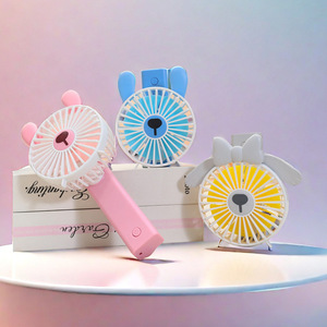 Ventilador portátil con diseño de dibujos animados, miniventilador de mano recargable por USB para uso en exteriores - Product Image 1