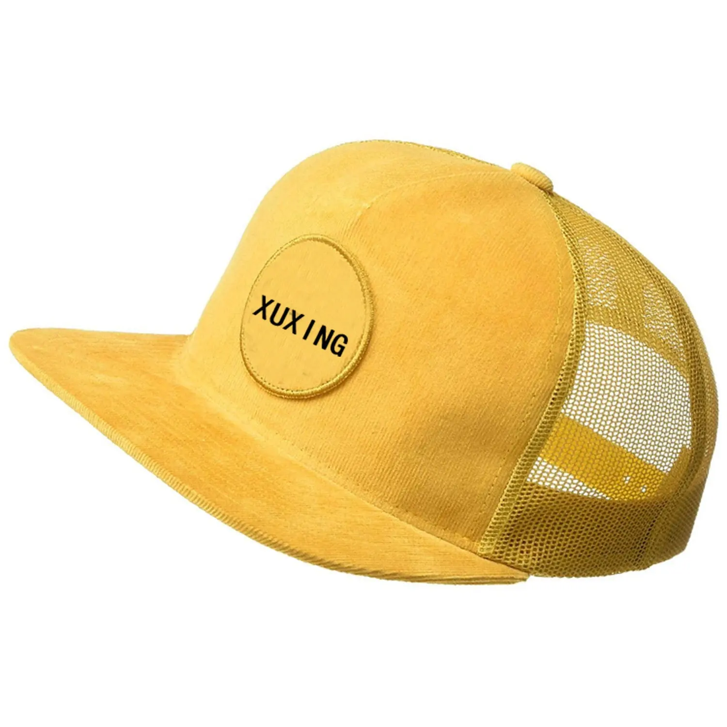 Chapeau de camionneur en velours côtelé, casquette en maille avec votre propre Logo, à pression, à la mode, OEM,