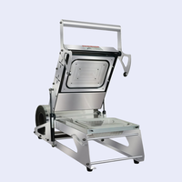 Verpakkingsmachine voor voedselbakjes, kleine plastic bakjes, plaatsealmachine, bakjes-heatsealer