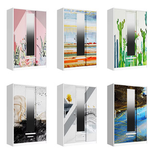 4-Door Metal <strong>Wardrobe</strong> <strong>with</strong> <strong>Drawers</strong> <strong>and</strong> Hangers; Custom-Made Steel Storage Cabinet for Bedrooms; Lockable Storage Closet - Product Image 6