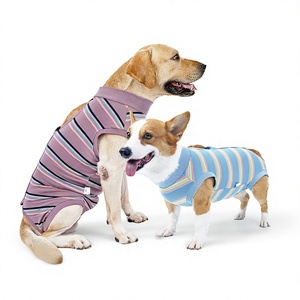 Traje de recuperación para perros, <span class=keywords><strong>camiseta</strong></span> postoperatoria transpirable a rayas, mono anti-lamido para mascotas, ropa para perros en recuperación quirúrgica - Product Image 1