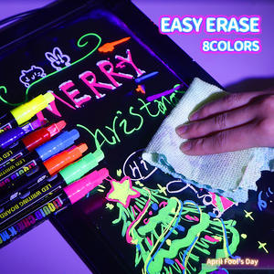 <span class=keywords><strong>Pizarra</strong></span> Fluorescente Borrable, Luminosa, LED, para Publicidad, <span class=keywords><strong>Pizarra</strong></span> de Acuarela/<span class=keywords><strong>Blanca</strong></span>, Juego de Marcadores de Tiza Líquida para Graffiti DIY - Product Image 3