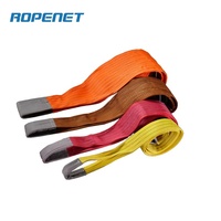 Eslinga de Elevación de Poliéster de Alta Calidad ROPENET, con Ojales en Ambos Extremos, Personalizable, Capacidad de Carga 1 Tonelada, Factor de Seguridad 6:1