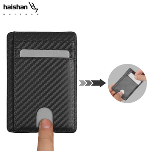 Tùy chỉnh PU da chủ thẻ RFID chặn ví cho nam giới thông minh đa chức năng tay áo cho thẻ kinh doanh - Product Image 3