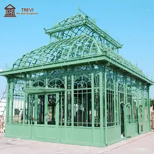 Customized High Quality Outdoor Garden Green Wrought Iron Gazebo