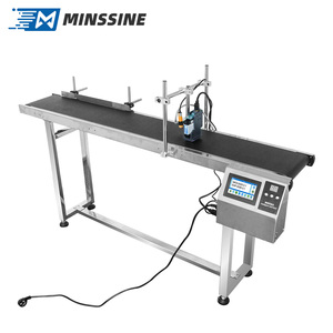 Impresora de inyección de tinta industrial térmica TIJ, utilizada para la impresión por lotes de códigos QR Fechas Máquina de codificación de código de barras con transportador - Product Image 3