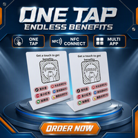Étiquette autocollante NFC sans contact 13,56 MHz pour menu de table, paiement par contact ou commande rapide par scan