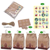 YZ Kraft Boîte-cadeau Calendrier de maison en pain d'épice, adapté à l'emballage de boîte de bonbons, boîte d'emballage de bougie comme ensemble de vacances complet