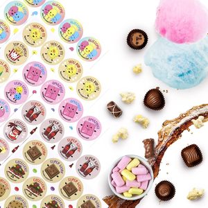 פרי-עיצוב מדבקות עבור מורים תוויות קידום מכירות מכירות לעודד ילדים בית הספר לחיות מחמד חטיפים סוכר מזון לחיות מחמד סוכריות - Product Image 3