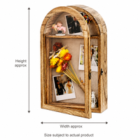 Boîte à souvenirs murale en bois rustique, boîte de présentation pour mariage, avec porte en acrylique et doublure en lin, personnalisable OEM, vente en gros, boîte à souvenirs en bois