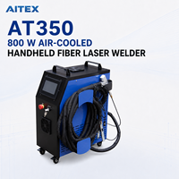 Machine de soudage au laser à fibre portative de 800 W, refroidie par air, avec alimentation en fil optionnelle pour tôles AT350