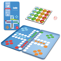 TOMMABO Dollartoys Dollar Item Store Promotion Jouets Échecs Tin Box Portable Ludo Jeu Mini Voyage Dames Jouet 2 Joueurs Jeux