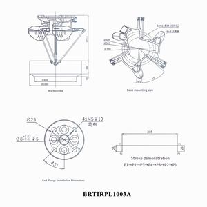 BORUNTE BRTIRPL1003A Brazo Robótico Industrial con Visión 2D/3D, Diseño de Mano Araña para Clasificación, Carga Útil Máxima 3 KG, Núcleo Incluido Motor PLC - Product Image 3