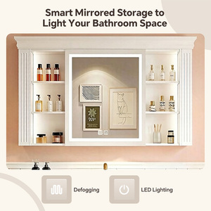 Meuble-lavabo élégant français à vasque unique 36-92 pouces personnalisable, avec comptoir et vasque en pierre intégrés, meuble-lavabo autoportant - Product Image 3