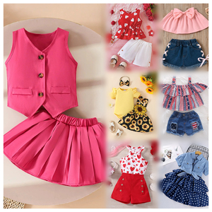 Vente directe usine : Robe d'été décontractée pour filles, style mode enfant, stock de <span class=keywords><strong>vêtements</strong></span> pour enfants, envoi aléatoire, vente en gros de balles de <span class=keywords><strong>vêtements</strong></span> pour enfants - Product Image 2