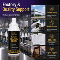 Spray Fixateur à Séchage Rapide à Base d'Alcool pour Perruques Lace Front Sans Colle, Fini Invisible, Tenue Quotidienne Forte, Fournisseur Marque Blanche