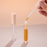 Tube de brillant à lèvres transparent écologique en PET de 5 ml, flacon vide en plastique de calibre 15 pour emballage cosmétique de maquillage des lèvres