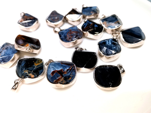 Colgante de piedras naturales para mujer, gemas de <span class=keywords><strong>Pietersite</strong></span>, dijes de plata, joyería para mujer, collar de Pietersit para joyería - Product Image 2