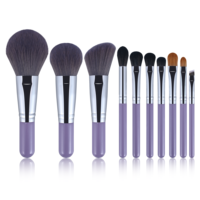 Pinceau cosmétique à logo personnalisé, taille de voyage, ensemble de pinceaux de maquillage à faible quantité minimale de commande