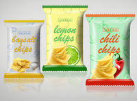Bolsa de Seguridad con Sellado Trasero de Grado Alimenticio, Bolsa de Mylar LDPE, Impresión Personalizada, Flexible, para Envasar Bocadillos, Dulces, Gomitas, Papas Fritas