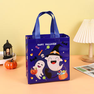 Sacs à friandises en non-tissé pour enfants, avec ruban et corde, couleurs personnalisables, pour Halloween - Product Image 4