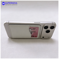 Porte-cartes magnétique personnalisable avec revêtement par sublimation, portefeuille arrière en cuir PU pour cartes, idéal pour logo d'entreprise