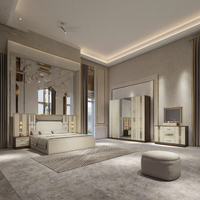 Lit king-size moderne de luxe au design italien Mobilier de chambre à coucher haut de gamme Armoire de rangement avec rembourrage en tissu souple Nouveau