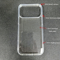 Coque de téléphone transparente à rainures profondes personnalisée de 1,5 mm de profondeur pour iPhone 17 16 15 14 13 12 11, coque de téléphone transparente à rainures profondes vierge pour époxy