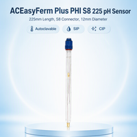 Sonde de pH pour électrolyseur, capteur de pH pour bioréacteur, transmetteur d'analyseur de pH en ligne, stérilisable à la vapeur, personnalisable OEM/ODM