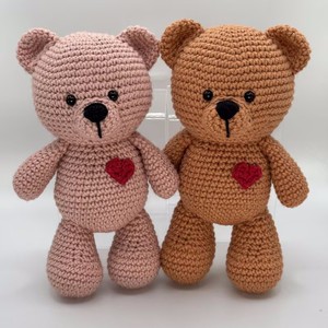 <span class=keywords><strong>Orsetto</strong></span> di peluche personalizzato fatto a mano, <span class=keywords><strong>amigurumi</strong></span> all'uncinetto, bambole di peluche vintage con cuore - Product Image 5