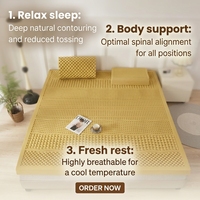Surmatelas en latex naturel écologique sur mesure en gros, doux, moderne, en bois d'agar, pour massage, chambre, école, maison, mobilier