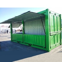 Stand de restaurant préfabriqué en conteneur de restauration rapide de style européen pour une utilisation en hôtel