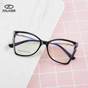 Monturas de Gafas Cat Eye Falai TR7122 con Lentes de Acetato y Protección Anti Luz Azul para Mujer, Montura Completa - Product Image 2
