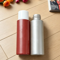 Botol Plastik PE untuk Lotion dan Sampo, Kemasan Kosmetik Isi Ulang dengan Tutup Ulir