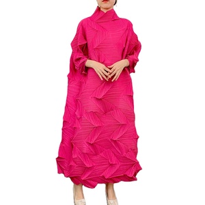 2025 ultimo Maxi abito plissettato a diamante da <span class=keywords><strong>donna</strong></span> Casual <span class=keywords><strong>stile</strong></span> africano tessuto <span class=keywords><strong>con</strong></span> cintura naturale - Product Image 1