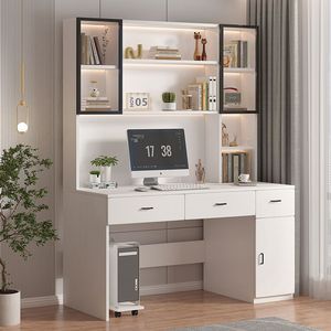 Bàn gỗ dày đặc tất cả trong một hộ gia đình bàn nhỏ phòng ngủ hutch kết hợp trẻ em học sinh viết Bàn máy tính - Product Image 4