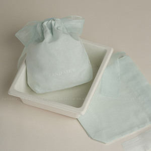 Sacco di cotone leggero e resistente con Logo personalizzato PandaSew alla moda in Organza - Product Image 2