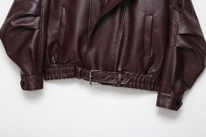 <span class=keywords><strong>Mujer</strong></span> 2025 Otoño e Invierno nueva moda ocio solapa <span class=keywords><strong>cremallera</strong></span> motocicleta abrigo retro <span class=keywords><strong>mujer</strong></span> manga <span class=keywords><strong>larga</strong></span> abrigo. - Product Image 5