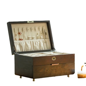 Smart Fingerprint Lock Zinc Alloy Rectangle G3-2 Home Jewelry <b>Box</b> <b>Drawer</b> Makeup <b>Storage</b> Cabinet Privacy Lock - Product Image 3