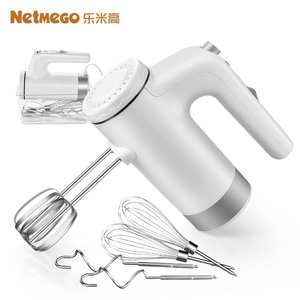 Netmego Handheld Electric Mixer With Wire Whip Dough Hook Flat Beater Multi Speed Adjustable For Kitchen Use - Product Image 2