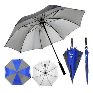 Parapluie droit semi-automatique 190T Pongee coupe-vent pour usage professionnel, diamètre ouvert 132 cm, poignée EVA, baleines en fibre de verre, durable - Product Image 1