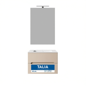 Meuble sous-vasque suspendu Talia Line 60 cm gris tourterelle mat pour salle de bain - Product Image 3