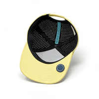 Gorra Deportiva Snapback de Alta Calidad al por Mayor, 100% Poliéster, Impermeable, con Orificios Cortados con Láser Personalizados, Logotipo Bordado