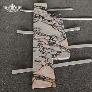 Losas de Mármol Rosa Calacatta de Piedra Natural Goldtop, Encimera Moderna Italiana para Aplicaciones en Hoteles y Villas, Encimera de Baño - Product Image 5