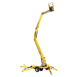 Qiyun Factory Supplier Hydraulic Towable Trailer Boom Man Lift Cherry Picker Spider Platform for Sale ISO9001/CE 10-20m