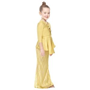 Costume coloré en dentelle pour enfants, ensemble deux pièces, Style musulman, Baju Kurung, vêtements islamiques, nouvelle mode - Product Image 5