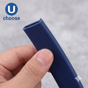 Bande d'extrusion en silicone en forme de U, colorée et personnalisée, avec adhésif, pour la protection des bords des meubles et des armoires - Product Image 6