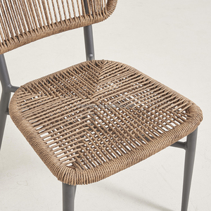 Muebles para Hostelería, Silla de Bistró de Aluminio y Ratán de Diseño Moderno, Sillas de Comedor para Exteriores para Restaurantes y Bares - Product Image 5