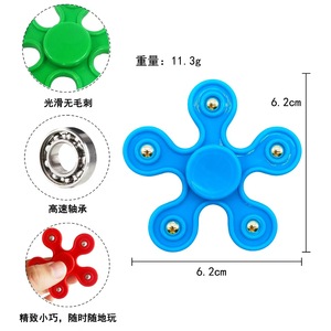 Jouet de rotation à cinq billes pour le bout des doigts, en plastique, avec billes en acier à cinq angles, roulement à cinq feuilles, spirale pour la réduction de la pression des doigts - Product Image 5